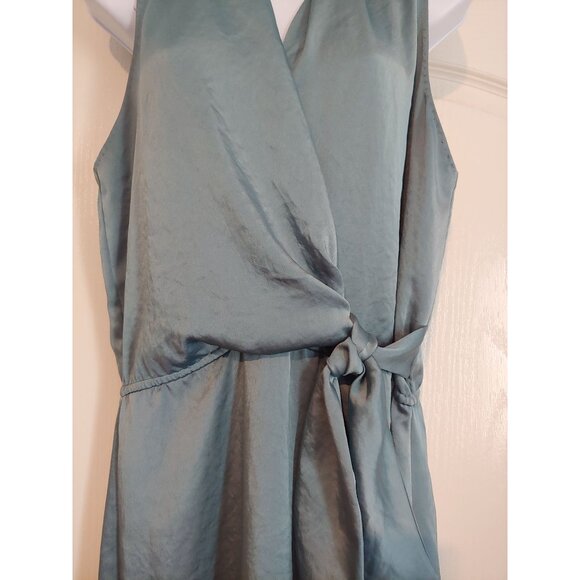 Elie Tahara Shimmer Satin Faux Wrap Sleeveless Business Career Dress 12 - Picture 4 of 14